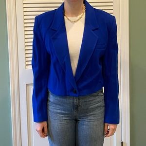 Anne Klein I Blue One Button Blazer